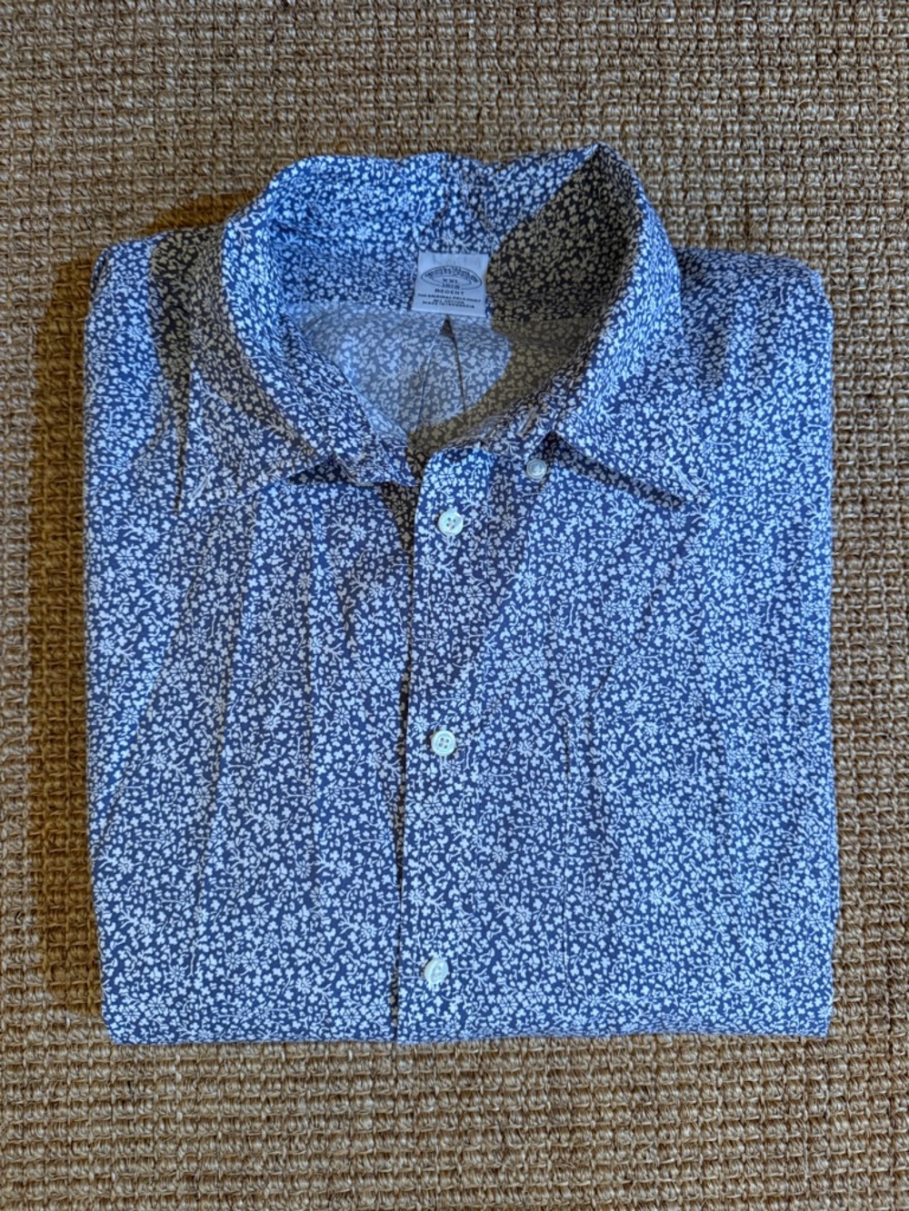 Brooks Brothers Regent Original Polo Navy and White Floral Shirt XXL